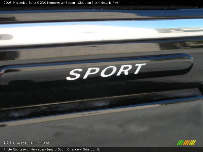Obsidian Black Metallic / Ash 2005 Mercedes-Benz C 230 Kompressor Sedan
