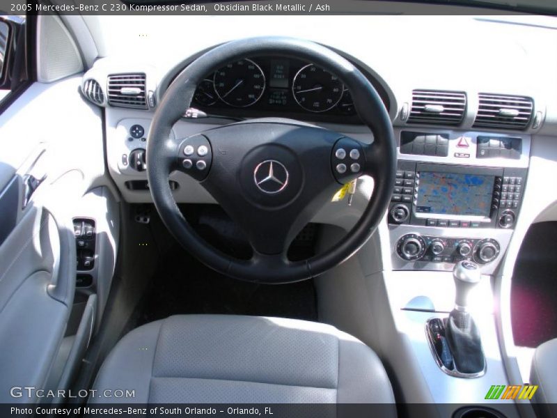 Obsidian Black Metallic / Ash 2005 Mercedes-Benz C 230 Kompressor Sedan