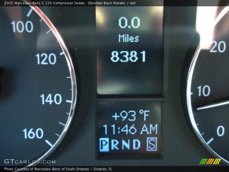 Obsidian Black Metallic / Ash 2005 Mercedes-Benz C 230 Kompressor Sedan