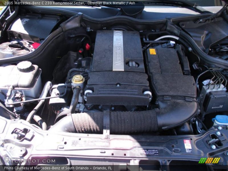 Obsidian Black Metallic / Ash 2005 Mercedes-Benz C 230 Kompressor Sedan