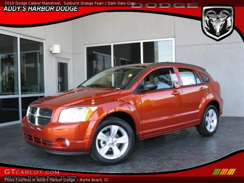 Sunburst Orange Pearl / Dark Slate Gray 2010 Dodge Caliber Mainstreet