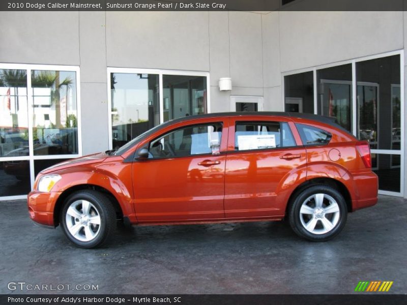 Sunburst Orange Pearl / Dark Slate Gray 2010 Dodge Caliber Mainstreet