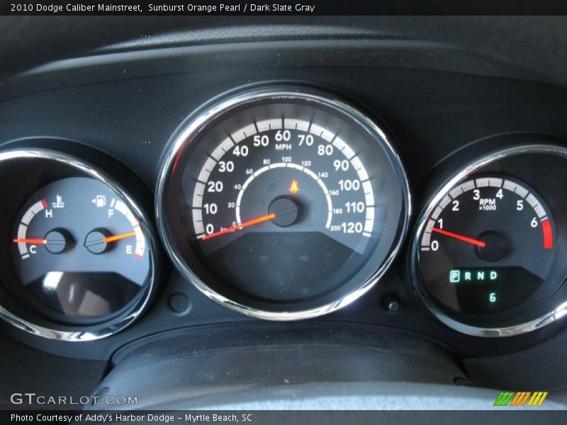 Sunburst Orange Pearl / Dark Slate Gray 2010 Dodge Caliber Mainstreet