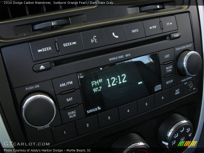 Sunburst Orange Pearl / Dark Slate Gray 2010 Dodge Caliber Mainstreet
