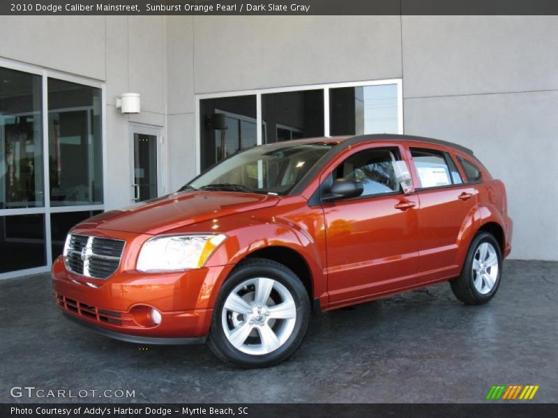 Sunburst Orange Pearl / Dark Slate Gray 2010 Dodge Caliber Mainstreet