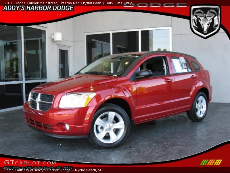 Inferno Red Crystal Pearl / Dark Slate Gray 2010 Dodge Caliber Mainstreet