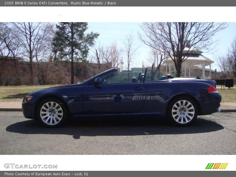 Mystic Blue Metallic / Black 2005 BMW 6 Series 645i Convertible