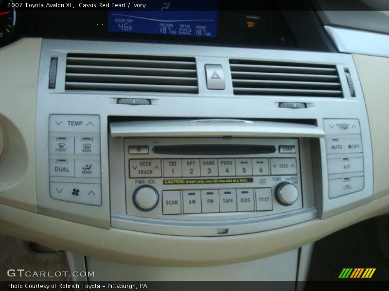 Cassis Red Pearl / Ivory 2007 Toyota Avalon XL
