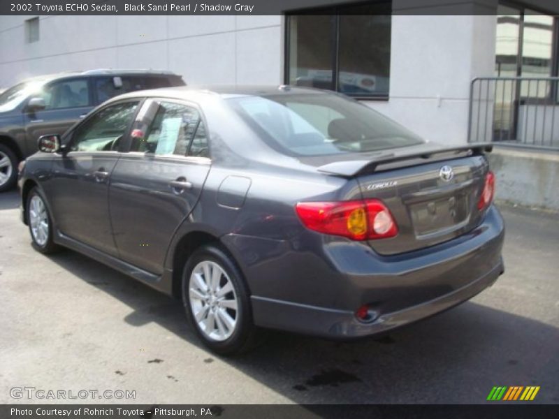 Black Sand Pearl / Shadow Gray 2002 Toyota ECHO Sedan