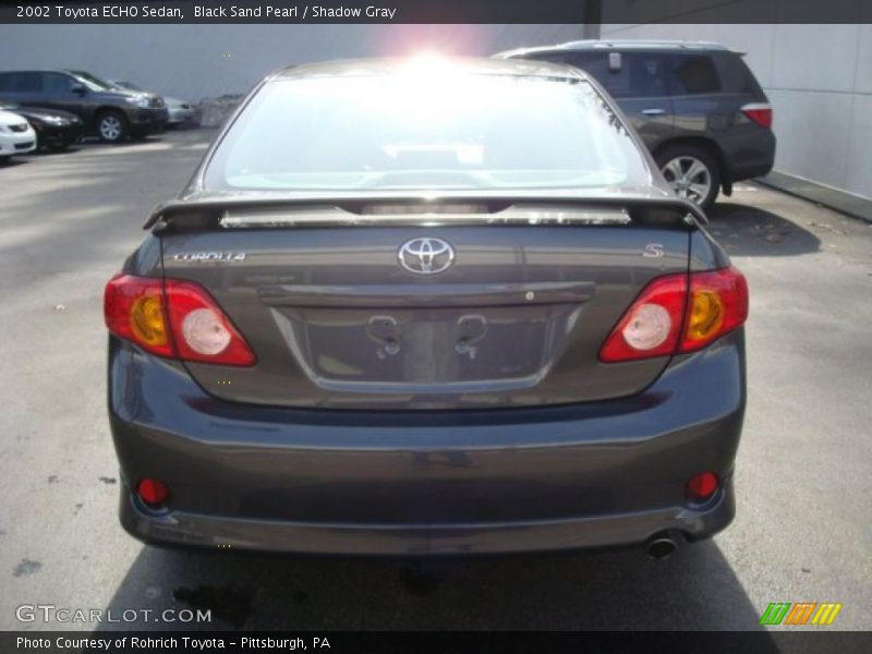Black Sand Pearl / Shadow Gray 2002 Toyota ECHO Sedan