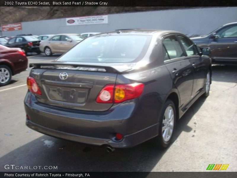 Black Sand Pearl / Shadow Gray 2002 Toyota ECHO Sedan