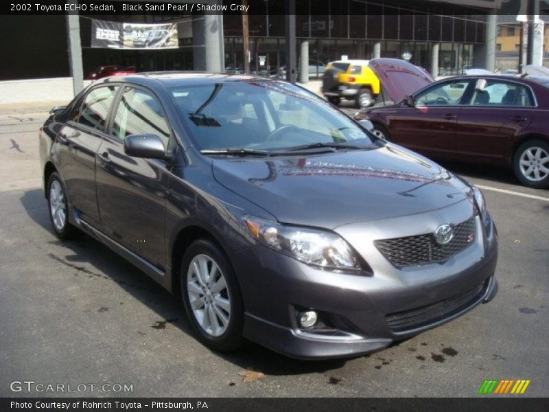 Black Sand Pearl / Shadow Gray 2002 Toyota ECHO Sedan