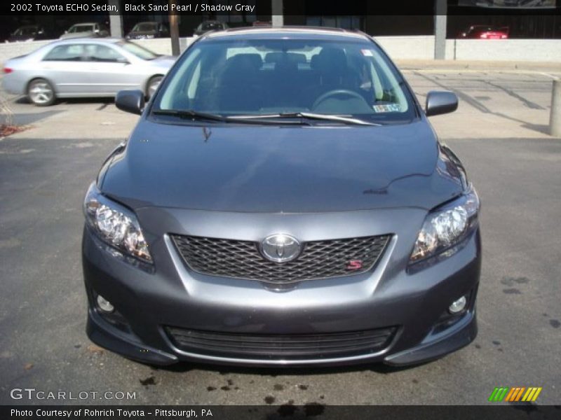 Black Sand Pearl / Shadow Gray 2002 Toyota ECHO Sedan