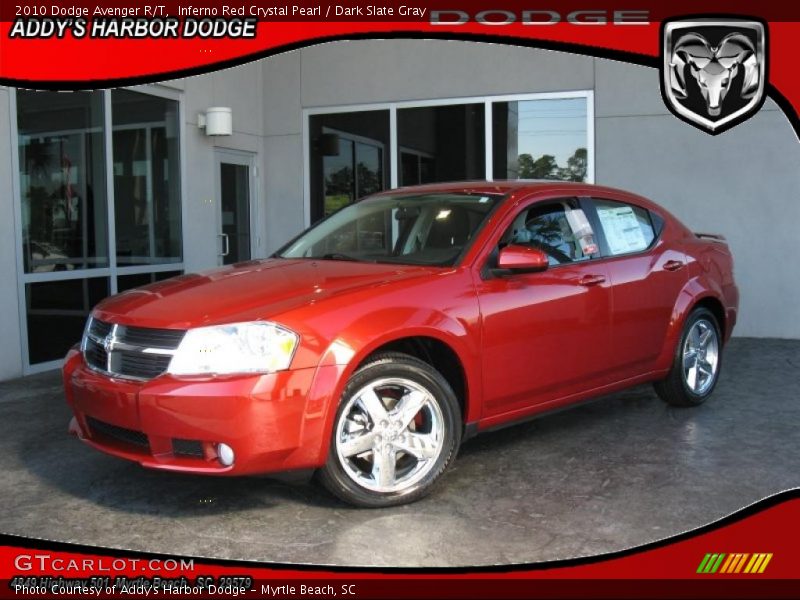 Inferno Red Crystal Pearl / Dark Slate Gray 2010 Dodge Avenger R/T