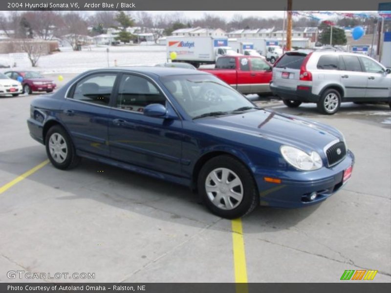 Ardor Blue / Black 2004 Hyundai Sonata V6