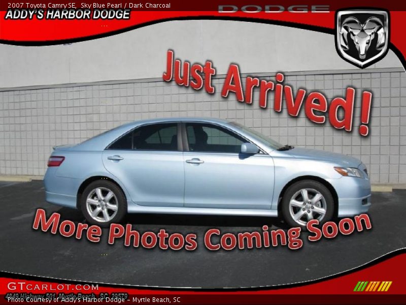 Sky Blue Pearl / Dark Charcoal 2007 Toyota Camry SE
