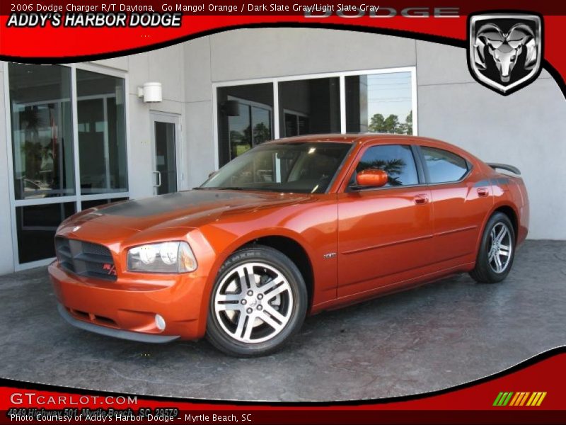 Go Mango! Orange / Dark Slate Gray/Light Slate Gray 2006 Dodge Charger R/T Daytona