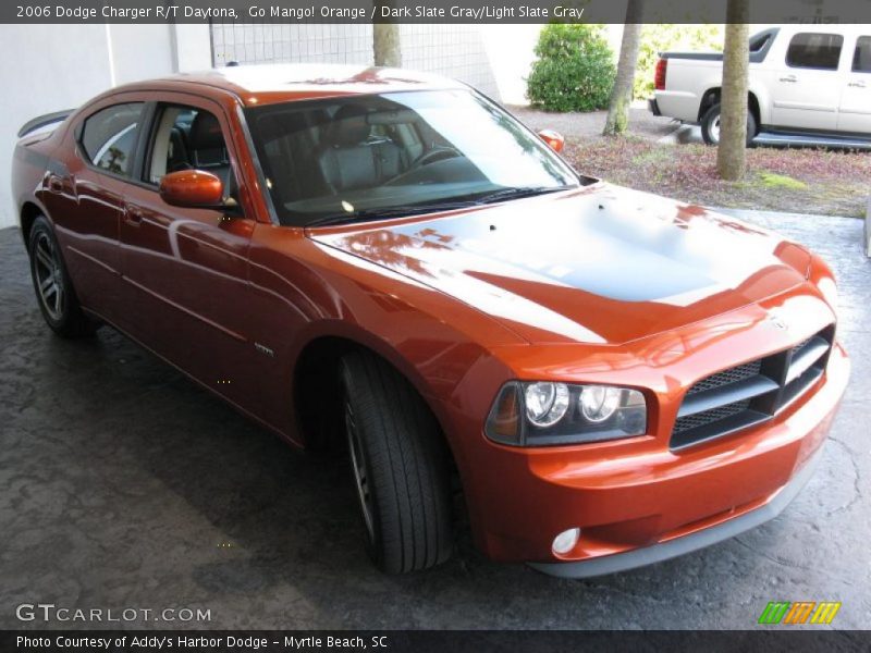 Go Mango! Orange / Dark Slate Gray/Light Slate Gray 2006 Dodge Charger R/T Daytona