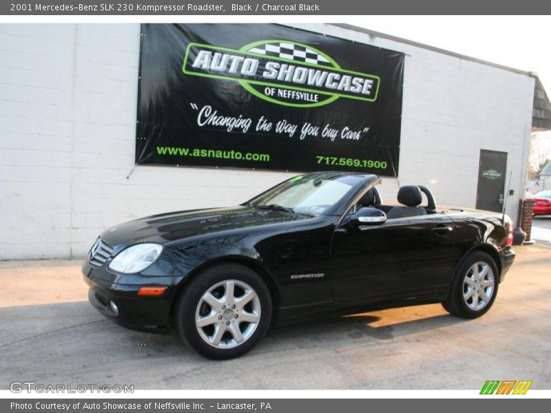 Black / Charcoal Black 2001 Mercedes-Benz SLK 230 Kompressor Roadster