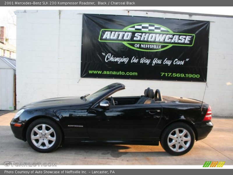 Black / Charcoal Black 2001 Mercedes-Benz SLK 230 Kompressor Roadster