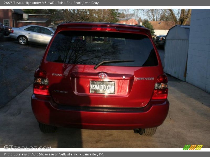 Salsa Red Pearl / Ash Gray 2007 Toyota Highlander V6 4WD