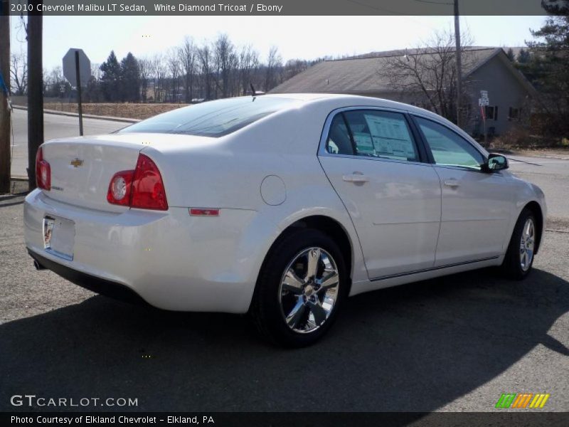 White Diamond Tricoat / Ebony 2010 Chevrolet Malibu LT Sedan
