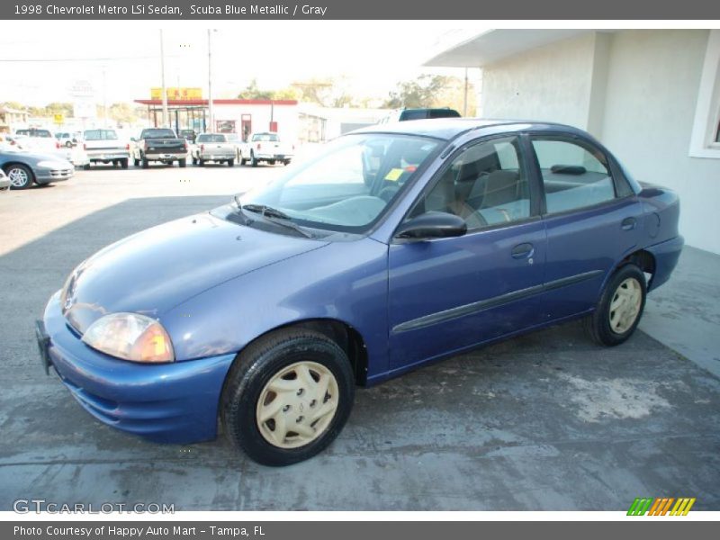 Scuba Blue Metallic / Gray 1998 Chevrolet Metro LSi Sedan