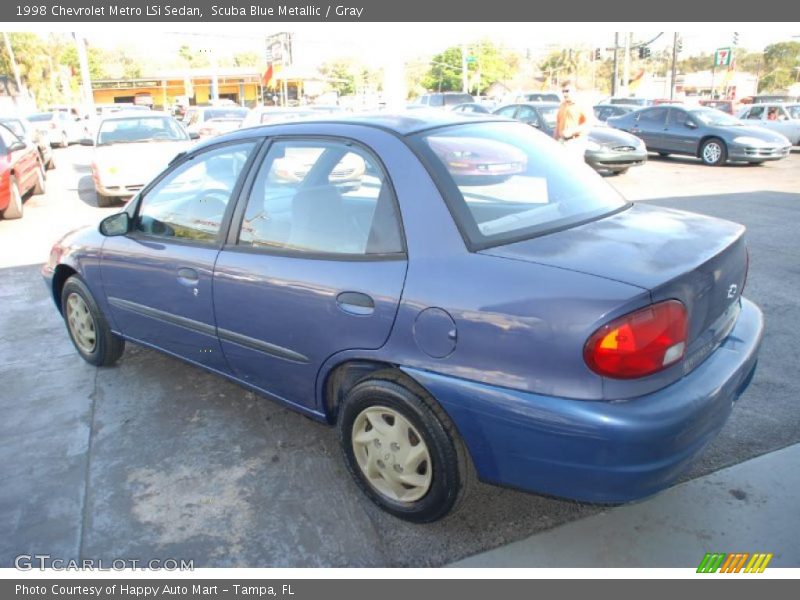 Scuba Blue Metallic / Gray 1998 Chevrolet Metro LSi Sedan