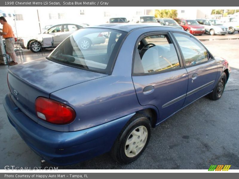 Scuba Blue Metallic / Gray 1998 Chevrolet Metro LSi Sedan