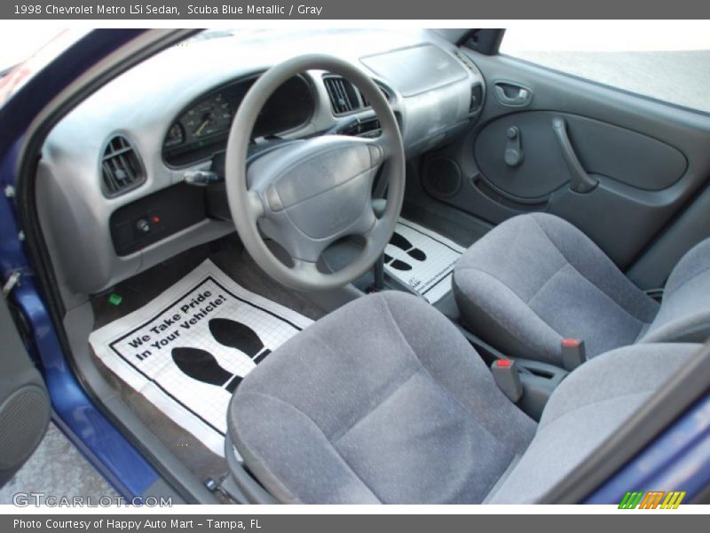 Scuba Blue Metallic / Gray 1998 Chevrolet Metro LSi Sedan