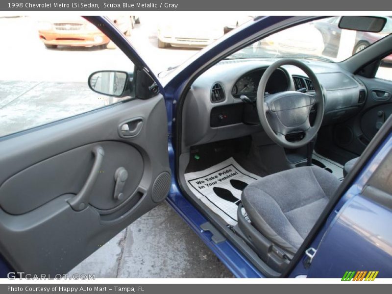Scuba Blue Metallic / Gray 1998 Chevrolet Metro LSi Sedan
