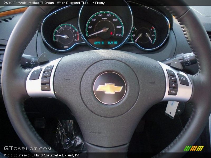 White Diamond Tricoat / Ebony 2010 Chevrolet Malibu LT Sedan