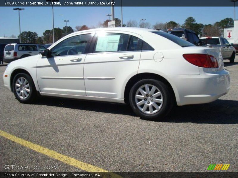 Stone White / Dark Slate Gray 2009 Chrysler Sebring LX Sedan