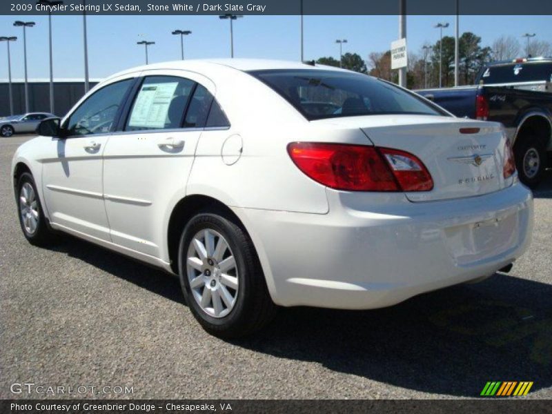 Stone White / Dark Slate Gray 2009 Chrysler Sebring LX Sedan