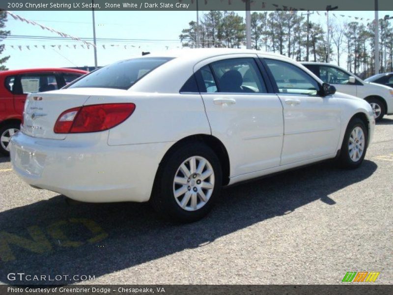 Stone White / Dark Slate Gray 2009 Chrysler Sebring LX Sedan