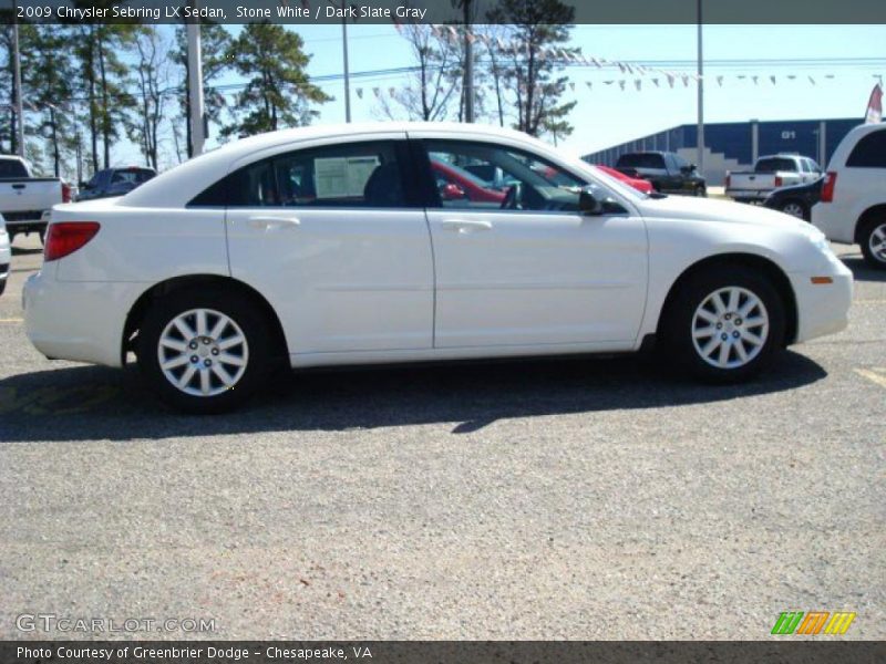 Stone White / Dark Slate Gray 2009 Chrysler Sebring LX Sedan