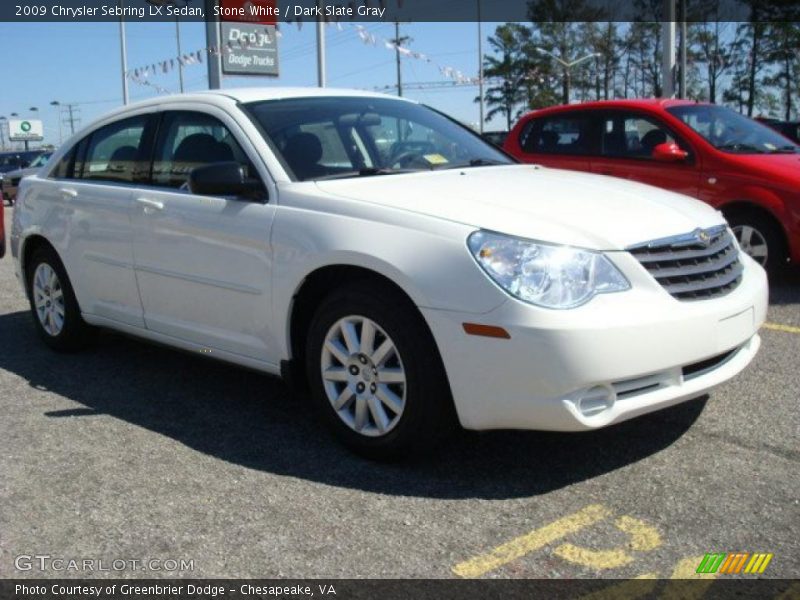 Stone White / Dark Slate Gray 2009 Chrysler Sebring LX Sedan