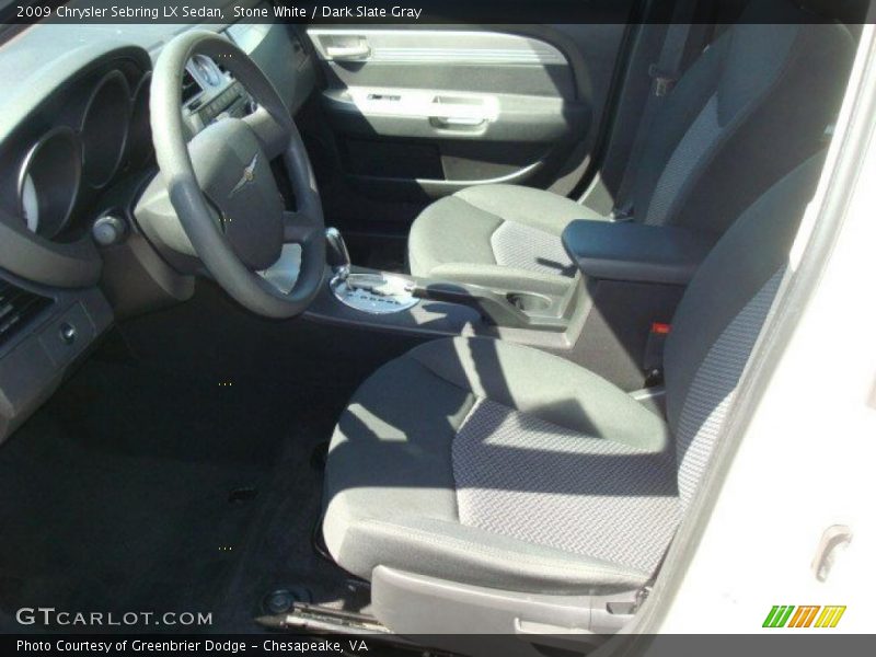 Stone White / Dark Slate Gray 2009 Chrysler Sebring LX Sedan