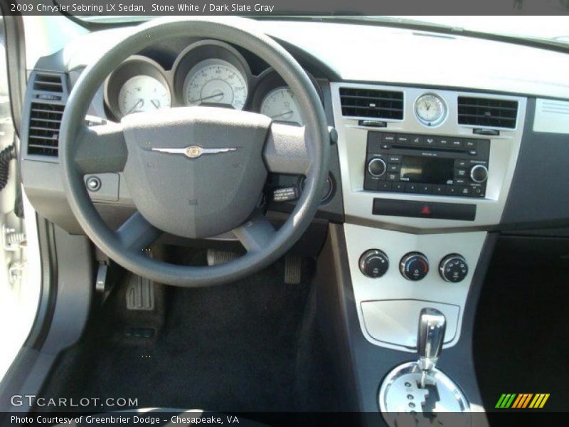 Stone White / Dark Slate Gray 2009 Chrysler Sebring LX Sedan