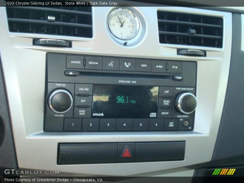 Stone White / Dark Slate Gray 2009 Chrysler Sebring LX Sedan