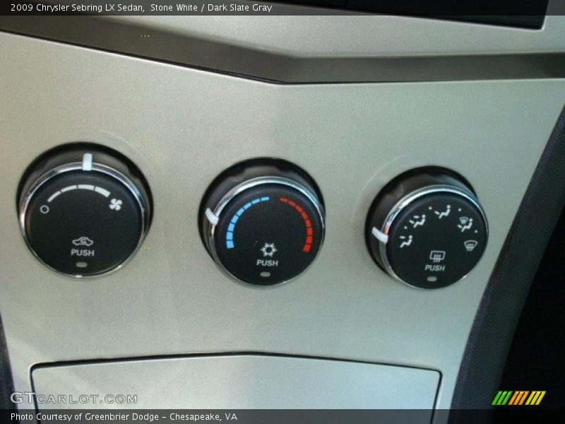 Stone White / Dark Slate Gray 2009 Chrysler Sebring LX Sedan