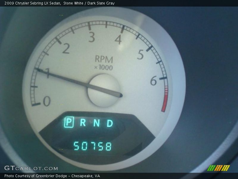 Stone White / Dark Slate Gray 2009 Chrysler Sebring LX Sedan