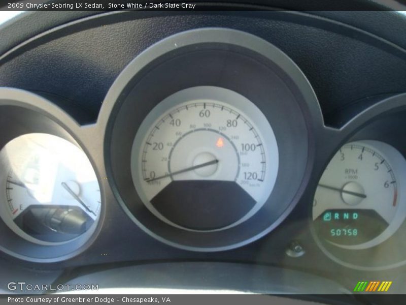 Stone White / Dark Slate Gray 2009 Chrysler Sebring LX Sedan