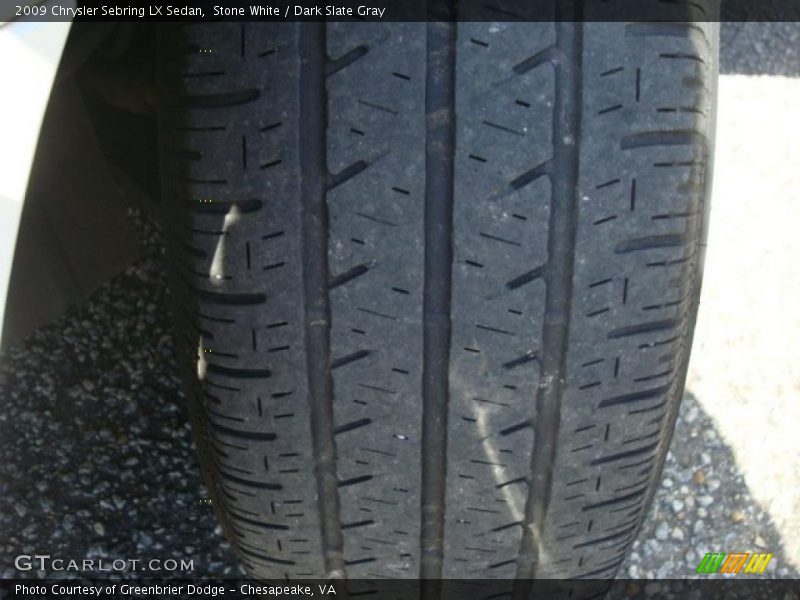 Stone White / Dark Slate Gray 2009 Chrysler Sebring LX Sedan