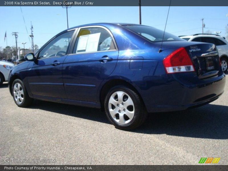 Deep Ocean Blue / Gray 2008 Kia Spectra EX Sedan