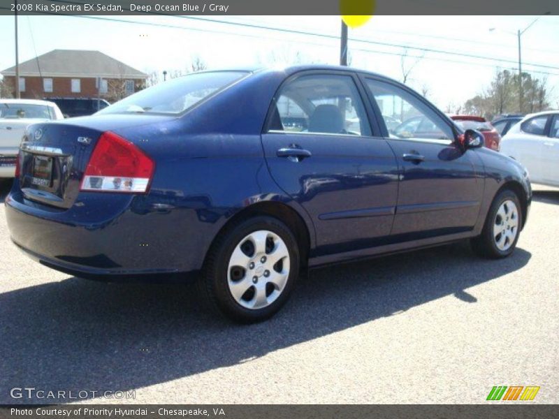Deep Ocean Blue / Gray 2008 Kia Spectra EX Sedan