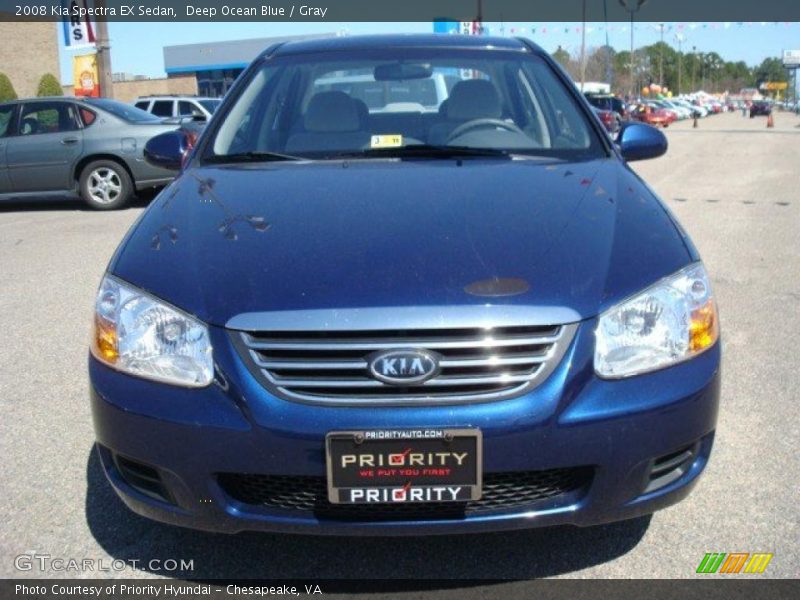 Deep Ocean Blue / Gray 2008 Kia Spectra EX Sedan