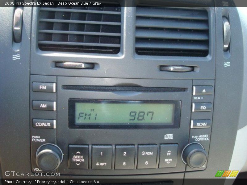 Deep Ocean Blue / Gray 2008 Kia Spectra EX Sedan