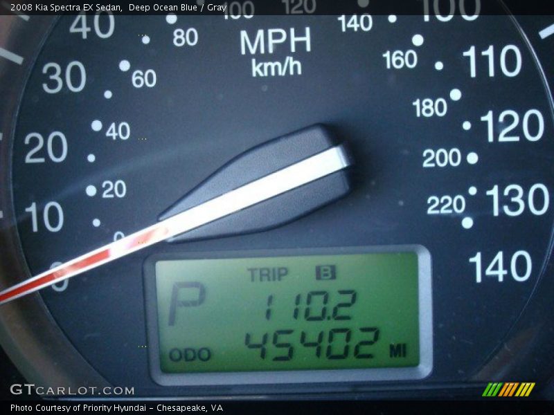 Deep Ocean Blue / Gray 2008 Kia Spectra EX Sedan