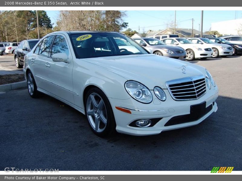 Arctic White / Black 2008 Mercedes-Benz E 350 Sedan